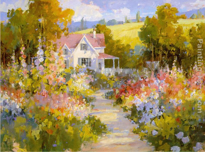 The Garden Path way painting - Songer Steve The Garden Path way art painting